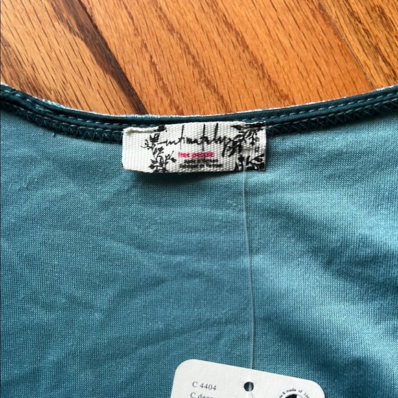 NWT Free People Intimately Elegant Teal Velvet Women's Thong Bodysuit Sz. XS - Picture 4 of 11